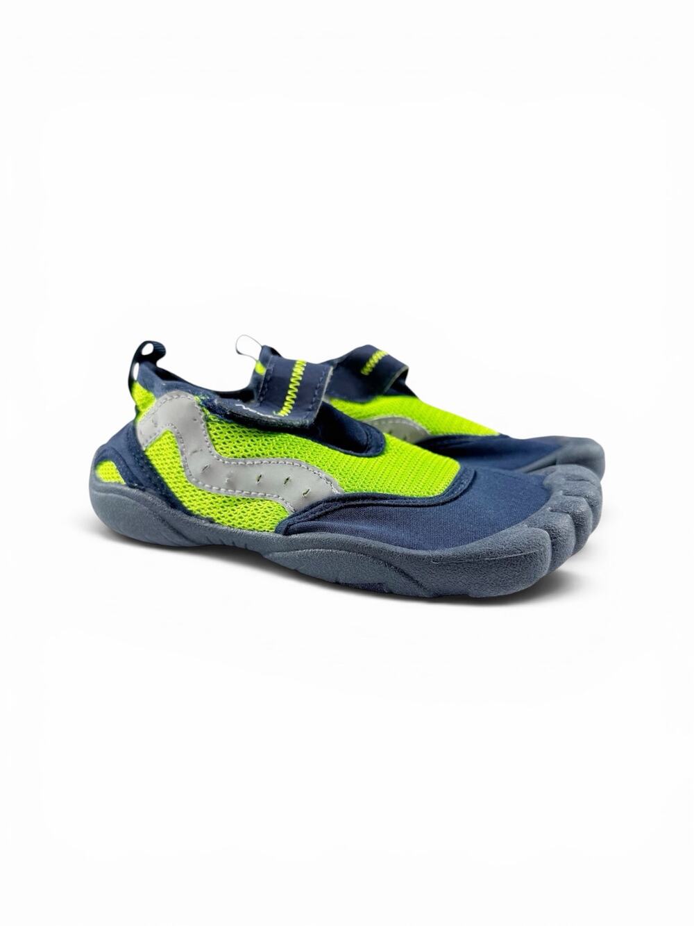 Newtz Five Finger Water Shoes Barefoot Green Navy Size 13 / 1 toddler
